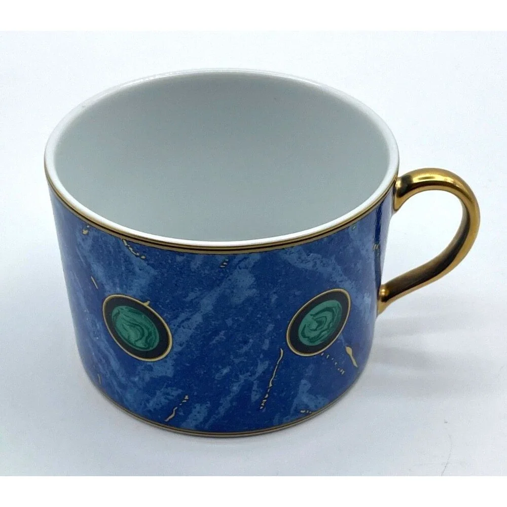 Stunning Mottahedeh Lapis Blue Tea Cup Porcelain Tony Duquette Portugal RARE